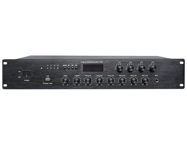 4分区可调音量MP3合并式广播功率放大器（70W）